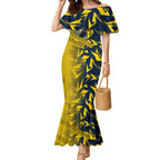 North Queensland Cowboys Rugby Mermaid Dress Fierce Mascot Geometric Tribal Art