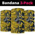 North Queensland Cowboys Rugby Neck Gaiter Fierce Mascot Geometric Tribal Art