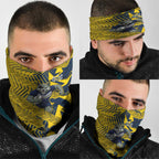 North Queensland Cowboys Rugby Neck Gaiter Fierce Mascot Geometric Tribal Art