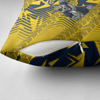 North Queensland Cowboys Rugby Pillow Cover Fierce Mascot Geometric Tribal Art