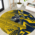 North Queensland Cowboys Rugby Round Carpet Fierce Mascot Geometric Tribal Art