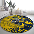 North Queensland Cowboys Rugby Round Carpet Fierce Mascot Geometric Tribal Art