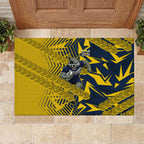 North Queensland Cowboys Rugby Rubber Doormat Fierce Mascot Geometric Tribal Art