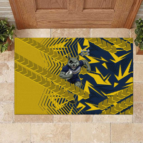 North Queensland Cowboys Rugby Rubber Doormat Fierce Mascot Geometric Tribal Art