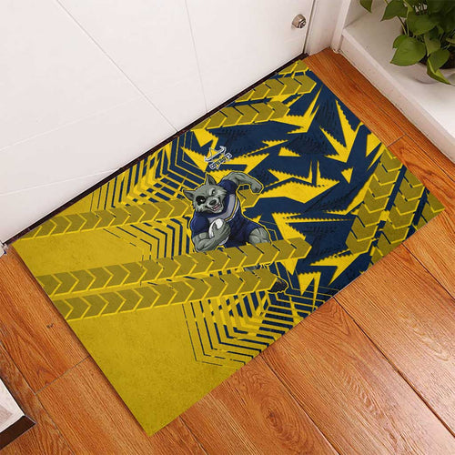 North Queensland Cowboys Rugby Rubber Doormat Fierce Mascot Geometric Tribal Art