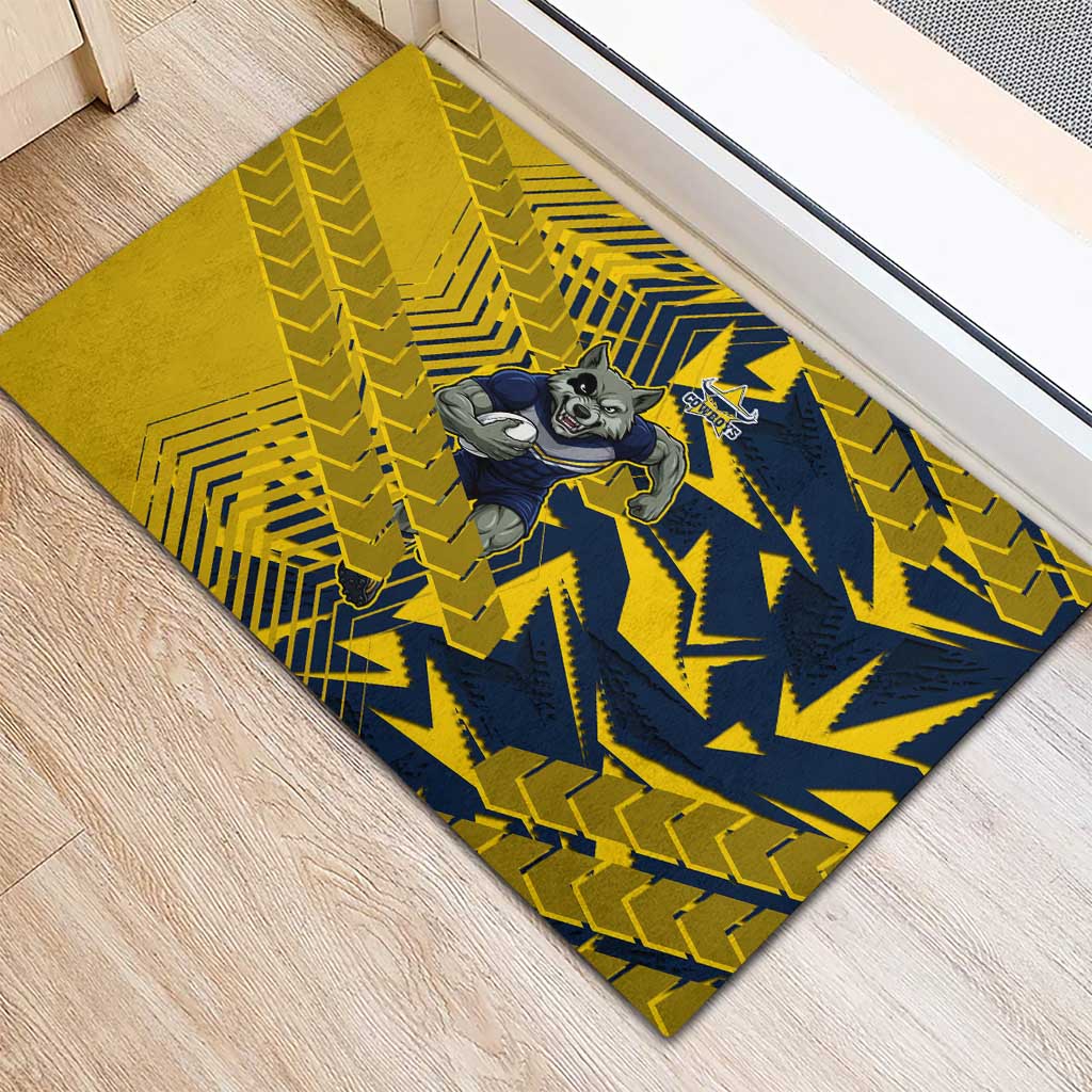 North Queensland Cowboys Rugby Rubber Doormat Fierce Mascot Geometric Tribal Art