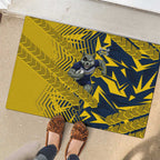 North Queensland Cowboys Rugby Rubber Doormat Fierce Mascot Geometric Tribal Art