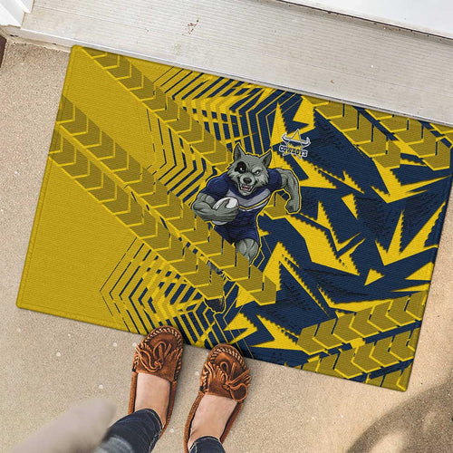 North Queensland Cowboys Rugby Rubber Doormat Fierce Mascot Geometric Tribal Art