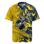 North Queensland Cowboys Rugby Rugby Jersey Fierce Mascot Geometric Tribal Art