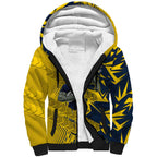 North Queensland Cowboys Rugby Sherpa Hoodie Fierce Mascot Geometric Tribal Art