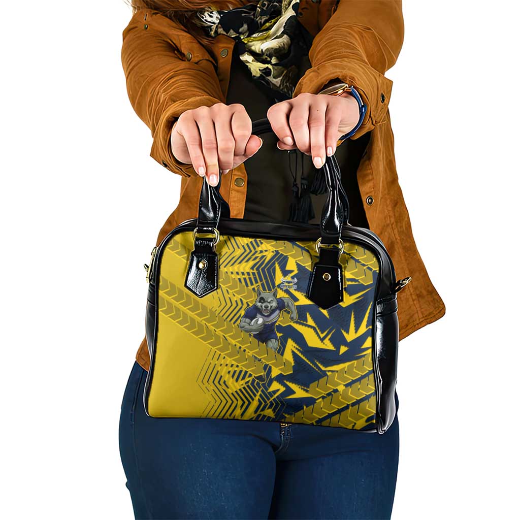 North Queensland Cowboys Rugby Shoulder Handbag Fierce Mascot Geometric Tribal Art