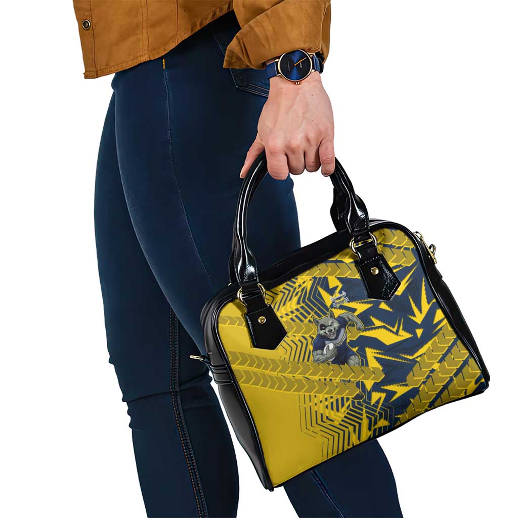 North Queensland Cowboys Rugby Shoulder Handbag Fierce Mascot Geometric Tribal Art