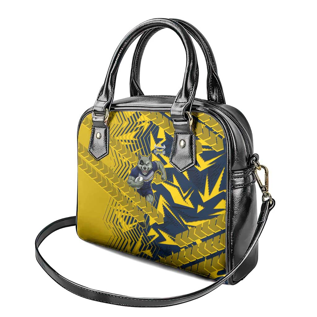 North Queensland Cowboys Rugby Shoulder Handbag Fierce Mascot Geometric Tribal Art