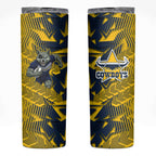 North Queensland Cowboys Rugby Skinny Tumbler Fierce Mascot Geometric Tribal Art