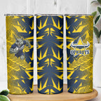 North Queensland Cowboys Rugby Skinny Tumbler Fierce Mascot Geometric Tribal Art