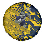 North Queensland Cowboys Rugby Spare Tire Cover Fierce Mascot Geometric Tribal Art