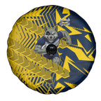 North Queensland Cowboys Rugby Spare Tire Cover Fierce Mascot Geometric Tribal Art