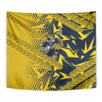 North Queensland Cowboys Rugby Tapestry Fierce Mascot Geometric Tribal Art