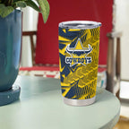North Queensland Cowboys Rugby Tumbler Cup Fierce Mascot Geometric Tribal Art