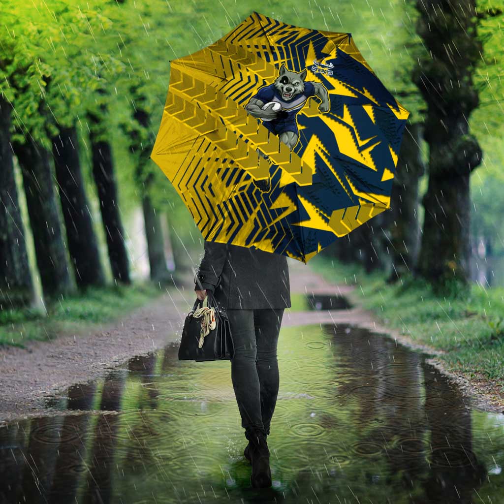 North Queensland Cowboys Rugby Umbrella Fierce Mascot Geometric Tribal Art