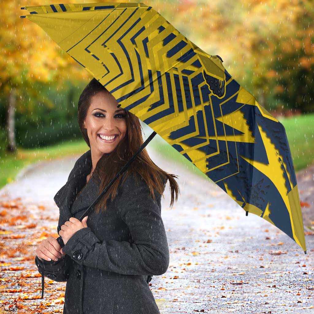 North Queensland Cowboys Rugby Umbrella Fierce Mascot Geometric Tribal Art