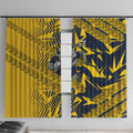 North Queensland Cowboys Rugby Window Curtain Fierce Mascot Geometric Tribal Art