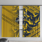 North Queensland Cowboys Rugby Window Curtain Fierce Mascot Geometric Tribal Art