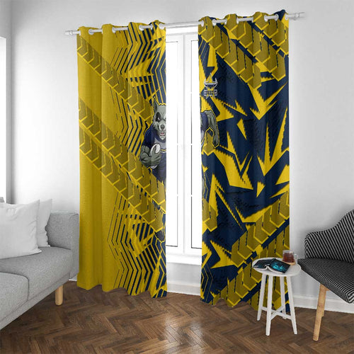 North Queensland Cowboys Rugby Window Curtain Fierce Mascot Geometric Tribal Art