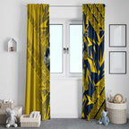 North Queensland Cowboys Rugby Window Curtain Fierce Mascot Geometric Tribal Art