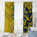 North Queensland Cowboys Rugby Window Curtain Fierce Mascot Geometric Tribal Art