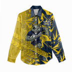 North Queensland Cowboys Rugby Women Casual Shirt Fierce Mascot Geometric Tribal Art