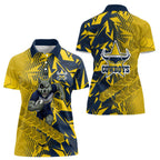 North Queensland Cowboys Rugby Women Polo Shirt Fierce Mascot Geometric Tribal Art