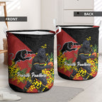 Penrith Panthers Laundry Basket Golden Wattle Floral Polynesian - Australian Flower - Rugby Mascot