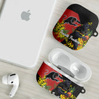 Penrith Panthers AirPods Case Golden Wattle Floral Polynesian - Australian Flower - Rugby Mascot