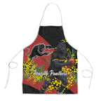Penrith Panthers Apron Golden Wattle Floral Polynesian - Australian Flower - Rugby Mascot