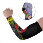 Penrith Panthers Arm Sleeves Golden Wattle Floral Polynesian - Australian Flower - Rugby Mascot