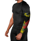 Penrith Panthers Arm Sleeves Golden Wattle Floral Polynesian - Australian Flower - Rugby Mascot