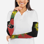 Penrith Panthers Arm Sleeves Golden Wattle Floral Polynesian - Australian Flower - Rugby Mascot