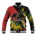 Penrith Panthers Baseball Jacket Golden Wattle Floral Polynesian - Australian Flower - Rugby Mascot