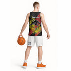 Penrith Panthers Basketball Jersey Golden Wattle Floral Polynesian - Australian Flower - Rugby Mascot