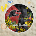 Penrith Panthers Beach Blanket Golden Wattle Floral Polynesian - Australian Flower - Rugby Mascot