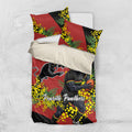 Penrith Panthers Bedding Set Golden Wattle Floral Polynesian - Australian Flower - Rugby Mascot