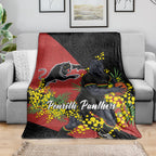 Penrith Panthers Blanket Golden Wattle Floral Polynesian - Australian Flower - Rugby Mascot