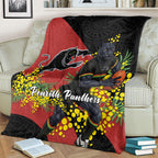 Penrith Panthers Blanket Golden Wattle Floral Polynesian - Australian Flower - Rugby Mascot