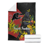 Penrith Panthers Blanket Golden Wattle Floral Polynesian - Australian Flower - Rugby Mascot