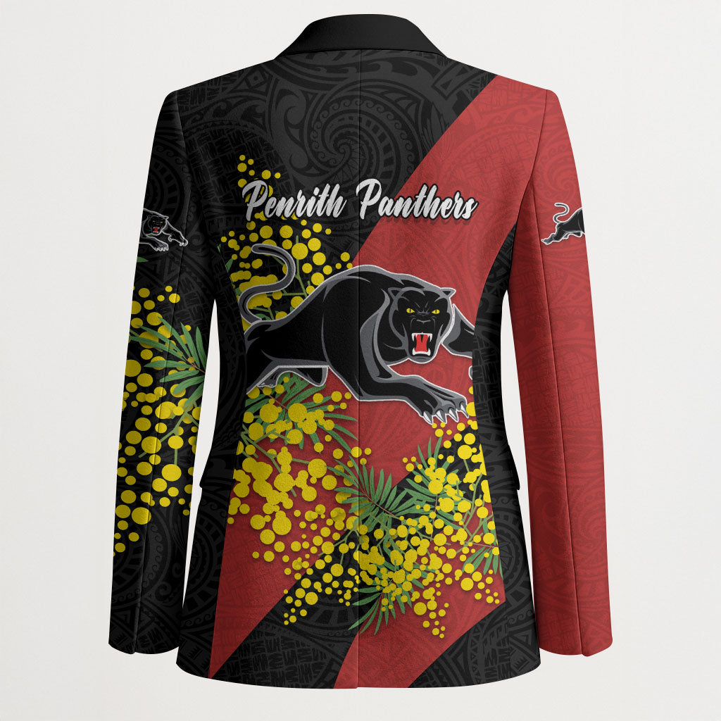 Penrith Panthers Blazer Golden Wattle Floral Polynesian - Australian Flower - Rugby Mascot