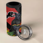 Penrith Panthers 4 in 1 Can Cooler Tumbler Golden Wattle Floral Polynesian - Australian Flower - Rugby Mascot