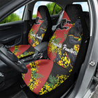 Penrith Panthers Car Seat Cover Golden Wattle Floral Polynesian - Australian Flower - Rugby Mascot