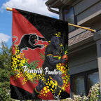 Penrith Panthers Garden Flag Golden Wattle Floral Polynesian - Australian Flower - Rugby Mascot