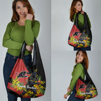 Penrith Panthers Grocery Bag Golden Wattle Floral Polynesian - Australian Flower - Rugby Mascot